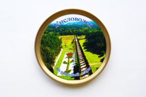 Тарелочка золотая на магните D 75 мм
